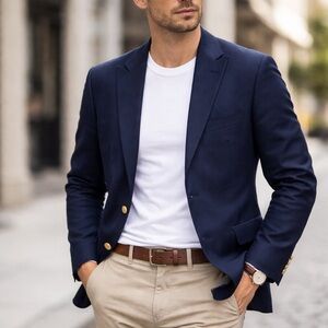 Lauren Ralph Lauren Navy Blazer with Gold Accents